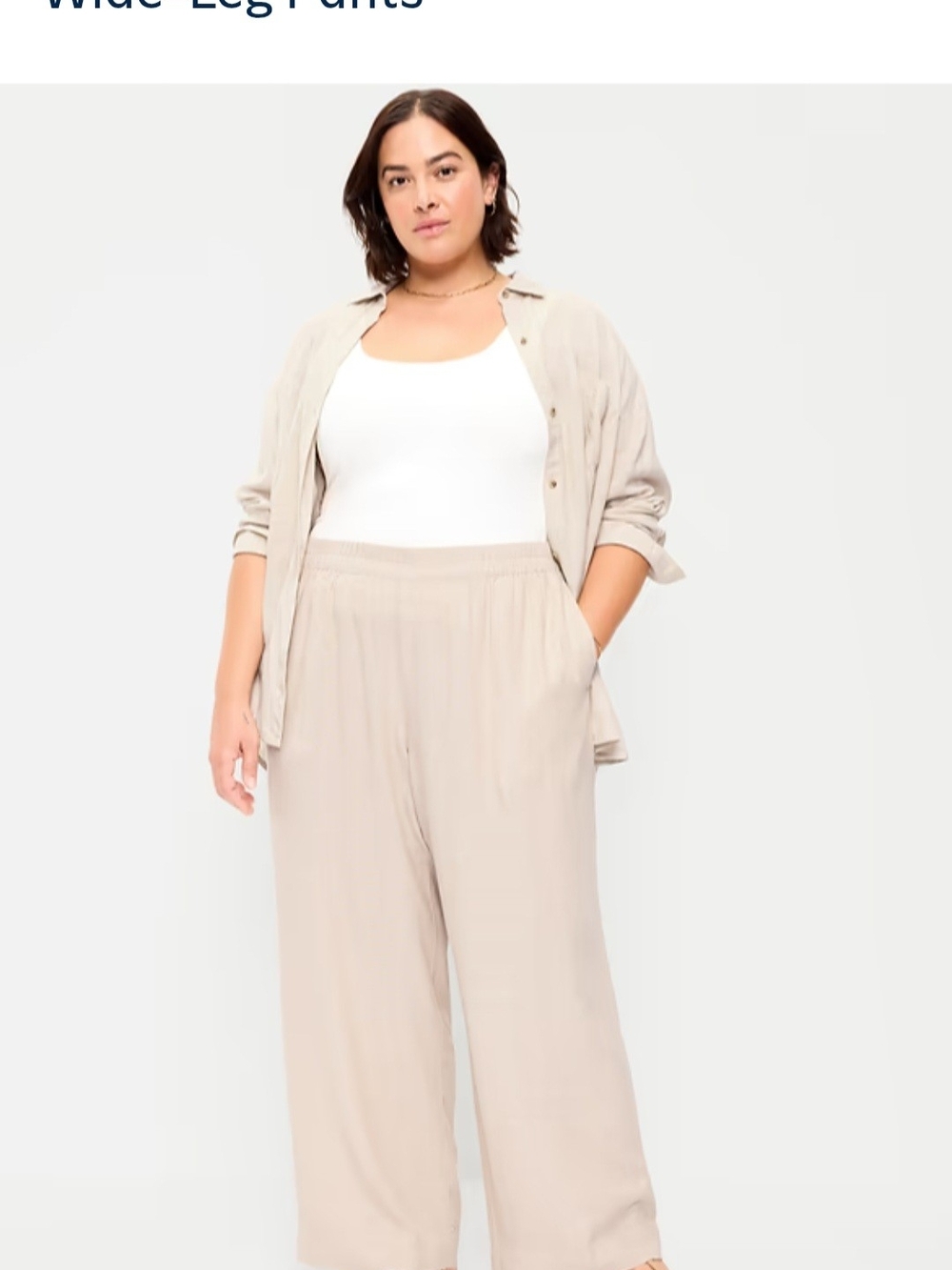 Old Navy Linen Wide-Leg Pull-On Pants